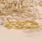 S925 Maxine Classic 4.5Ct Radiant Cut 3PC Wedding Set - Image 4