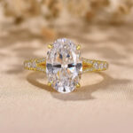 S925 Maxine Classic Oval Cut Split Shank Engagement Ring For Women In Sterling Silver - Image 4