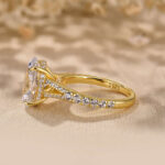 S925 Maxine Classic Oval Cut Split Shank Engagement Ring For Women In Sterling Silver - Image 5