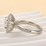 S925 Maxine Moissanite 2.0 Ct Round Cut White Gold Engagement Ring For Women - Image 6