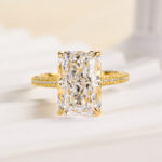 S925 Maxine 5.0Ct Elongated Radiant Cut Engagement Ring - Image 8