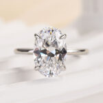 S925 Exclusive Oval Cut Engagement Ring In Sterling Silver - Image 4