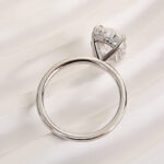 S925 Exclusive Oval Cut Engagement Ring In Sterling Silver - Image 6