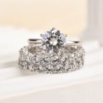 S925 Classic Round Cut 3-Pieces Wedding Set In Sterling Silver - Image 5
