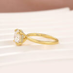 S925 Moissanite 3.0Ct Round Cut Engagement Ring Travel Ring In Sterling Silver - Image 8