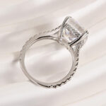 S925 Outstanding Split Shank Cushion Cut Engagement Ring - Image 5