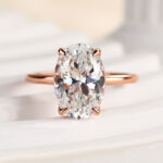 S925 Classic 4.0Ct Solitaire Oval Cut Hidden Halo Engagement Ring In Sterling Silver - Image 10