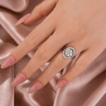 S925 Moissanite 2.0Ct Solitaire Round Cut White Gold Wedding Ring Set - Image 2