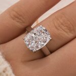 S925 Classic 8.0Ct Cushion Cut Solitaire Engagement Ring Travel Ring In Sterling Silver