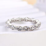 S925 Exclusive Round Cut Women's Wedding Band In Sterling Silver - Image 5