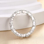S925 Exclusive Round Cut Women's Wedding Band In Sterling Silver - Image 6