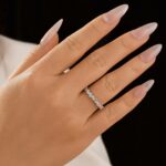S925 Moissanite Fashion Design Marquise Cut & Round Cut Wedding Band In Sterling Silver - Image 2