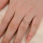 S925 Maxine Enchanting V-shaped Design Full Wedding Band - Image 6