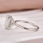 S925 Maxine Attractive Moissanite 2.5 Ct~4.0 Ct Cushion Cut Engagement Ring - Image 9