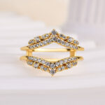 S925 Special Round Cut Jacket Wedding Band For Women In Sterling Silver - Image 8
