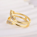 S925 Special Round Cut Jacket Wedding Band For Women In Sterling Silver - Image 9