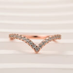 S925 Maxine Enchanting V-shaped Design Full Wedding Band - Image 7