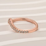 S925 Maxine Enchanting V-shaped Design Full Wedding Band - Image 8