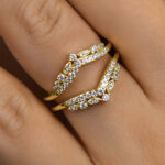 S925 Special Round Cut Jacket Wedding Band For Women In Sterling Silver - Image 5