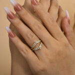 S925 Special Round Cut Jacket Wedding Band For Women In Sterling Silver - Image 7