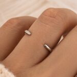 S925 Maxine Classic Yellow Gold Open Wedding Band In Sterling Silver - Image 5