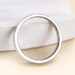 S925 Exclusive Channel Set Curved Half Wedding Band In Sterling Silver - Image 4