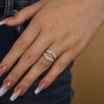 S925 Special Round Cut Jacket Wedding Band For Women In Sterling Silver - Image 6