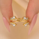 S925 Vintage Vine Yellow Gold Jacket Wedding Band In Sterling Silver
