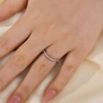 S925 White Gold Curved Wedding Band In Sterling Silver - Image 3