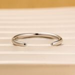 S925 Maxine Classic Yellow Gold Open Wedding Band In Sterling Silver - Image 3