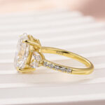 S925 Maxine Moissanite 4.0 Ct Oval and Angled Marquise Five Stone Engagement Ring - Image 7