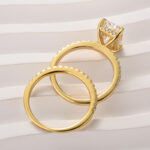 S925 Maxine Moissanite 3.5CT Radiant Cut Wedding Ring Set In Sterling Silver - Image 7