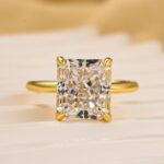 S925 Fashion 4.0Ct White Stone Radiant Cut Solitaire Engagement Ring For Woman In sterling Sliver - Image 5