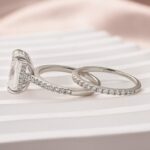 S925 Moissanite 4.5 Ct Radiant Cut White Gold Wedding Ring For Women - Image 6