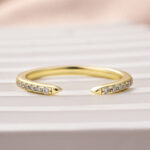 S925 Maxine Open Moissanite Diamond Pavé Spacer Ring - Image 6