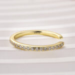 S925 Maxine Open Moissanite Diamond Pavé Spacer Ring - Image 5