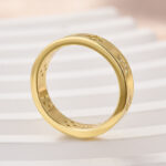 S925 Maxine Noble Moissanite Wide Wedding Band With Flower Design For Women - Image 5
