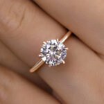 S925 Classic Round Cut Solitaire Engagement Ring for Her - Image 11