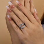 S925 Special Round Cut Jacket Wedding Band For Women In Sterling Silver - Image 3