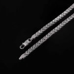 6mm 20" White Gold Spring Clasp Iced Out Handset Box Cuban Chain Necklace - Image 2