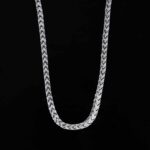 6mm 20" White Gold Spring Clasp Iced Out Handset Box Cuban Chain Necklace - Image 3
