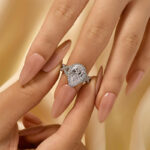 S925 4.0Ct Halo Pear Cut Twist Travel Ring In Sterling Silver - Image 3