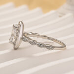 S925 Halo 2.0Ct Oval Cut Vintage Engagement Ring In Sterling Silver - Image 4