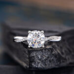 S925 Twist 1.25 Carat Round Cut Promise Ring For Her In Sterling Silver