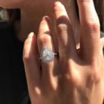 S925 Double Halo Pear Cut Engagement Ring for Women - Image 2