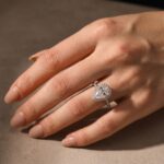 S925 Maxine Moissanite Halo 2.5Ct Carat Pear Cut Engagement Ring - Image 5