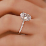 S925 Classic Oval Cut Simulated Diamond Engagement Ring In Sterling Silver - Image 4