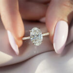S925 Classic Oval Cut Simulated Diamond Engagement Ring In Sterling Silver - Image 9