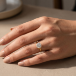 S925 Maxine 2.0~4.0 Carat Moissanite 6 Prong Round Cut Promise Ring - Image 5