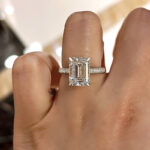 S925 Gorgeous Emerald Cut Engagement Ring For Women In Sterling Silver - Image 6